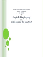 tìm hiểu mạng truy nhập quang gpon 
