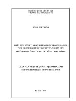 Phân tích hành vi khách hàng trên website và giái pháp cho Marketing trực tuyến: Nghiên cứu trường hợp Công ty Truyền thông Thịnh Vượng