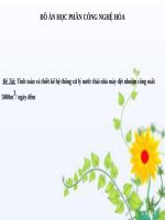 Tính toán và thiết kế hệ thống xử lý nước thải nhà máy dệt nhuộm công suất 5000m3 ngày đêm 