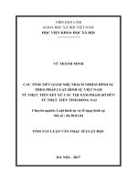 Các tình tiết giảm nhẹ trách nhiệm hình sự theo pháp luật hình sự Việt Nam từ thực tiễn xét xử các tội xâm phạm sở hữu từ thực tiễn tỉnh Đồng Nai (tt)