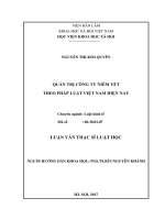 Luận văn Quản trị công ty niêm yết theo Pháp luật Việt Nam hiện nay