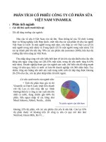 phân tích cổ phiếu công ty cổ phần sữa việt nam vinamilk 