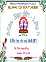 Bài 12. Em yêu hòa bình