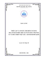 Thiết lập và áp dụng thẻ điểm cân bằng (balanced scorecard) tại ngân hàng TMCP đầu tư và phát triển việt nam   chi nhánh phú quốc 