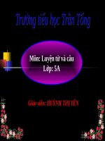 Tuần 17. Ôn tập về câu