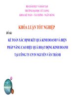 kế toán xác định kết quả kinh doanh và biện pháp nâng cao hiệu quả hoạt động kinh doanh tại công ty cp in nguyễn văn thảnh 