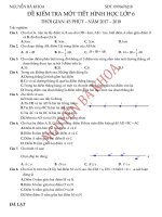 ĐỀ KIỂM TRA HÌNH LỚP 6 CHUONG 1 nam 2017
