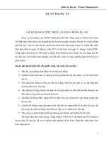 lập kế hoạch thực hiện các hoạt động dự án 