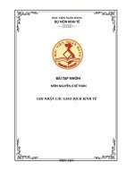 ghi nhận các giao dịch kinh tế 