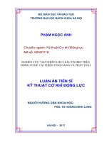 Nghiên cứu tạo nhiên liệu giàu hydro trên động cơ để cải thiện tính năng và phát thải (Luận án tiến sĩ)