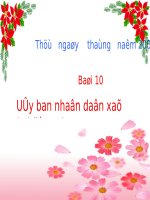 Bài 10. Uỷ ban nhân dân xã (phường) em
