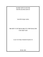 Thu hút và sử dụng ODA của new zealand vào việt nam 