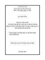 Quản lý nhà nước về thẩm tra quyết toán dự án hoàn thành thuộc nguồn vốn nhà nước từ thực tiễn Quận 1, Thành phồ Hồ Chí Minh (tt)