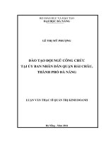 Đào tạo đội ngũ công chức tại UBND Quận hải Châu, Thành phố Đà nẵng.