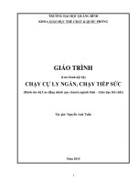 Chạy cự ly ngắn, chạy tiếp sức dành cho hệ cao đẳng chính quy chuyên ngành sinh – giáo dục thể chất 