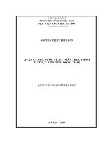 Quản lý nhà nước về an toàn thực phẩm từ thực tiễn tỉnh Đồng Tháp (LV thạc sĩ)