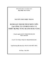 Đánh giá thành tích nhân viên tại công ty cổ phần máy và thiết bị phục tùng seatech Đà Nẵng