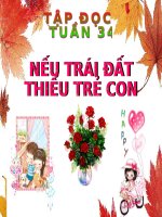 Tuần 34. Nếu trái đất thiếu trẻ con