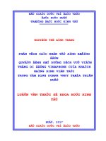 PHÂN TÍCH các NHÂN tố ẢNH HƯỞNG đến QUYẾT ĐỊNH sử DỤNG DỊCH vụ VIỄN THÔNG DI ĐỘNG VINAPHONE của KHÁCH HÀNG SINH VIÊN tại TRUNG tâm KINH DOANH VNPT THỪA THIÊN HUẾ 