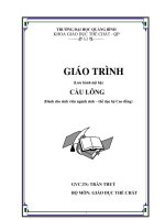 Cầu lông dành cho sinh viên ngành sinh – thể dục hệ cao đẳng 