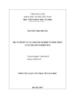 Địa vị pháp lý của doanh nghiệp xã hội theo Luật Doanh nghiệp 2014 (tt)