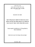 Tội vi phạm quy định về tham gia giao thông đường bộ theo pháp luật hình sự Việt Nam từ thực tiễn tỉnh Tiền Giang (tt)