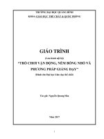 Trò chơi vận động và ném bóng nhỏ và phương pháp giảng dạy dành cho đại học giáo dục thể chất 