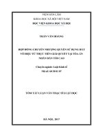 Hợp đồng chuyển nhượng quyền sử dụng đất vô hiệu từ thực tiễn giải quyết của Tòa án nhân dân tối cao (tt)