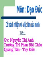 Bài 2. Có trách nhiệm về việc làm của mình