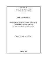Định tội danh tội lừa đảo chiếm đoạt tài sản theo pháp luật hình sự Việt Nam từ thực tiễn Thành phố Hồ Chí Minh (LV thạc sĩ)