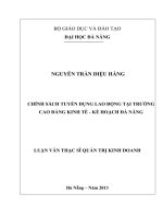 Chính sách tuyển dụng lao động tại trường cao đẳng kinh tế - kế hoạch Đà Nẵng