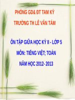 Tuần 28. Ôn tập Giữa Học kì II