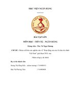 Hoạt động tổ chức tín dụng của các doanh nghiệp tài chính Việt Nam từ 2014 đến nay