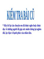 Tuần 16. Kể chuyện được chứng kiến hoặc tham gia (về một buổi sum họp đầm ấm trong gia đình)