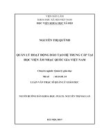 Quản lý hoạt động đào tạo Hệ trung cấp tại Học viện Âm nhạc Quốc gia Việt Nam (LV thạc sĩ)