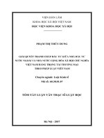 Giải quyết tranh chấp đầu tư giữa nhà đầu tư nước ngoài và Nhà nước Cộng hòa xã hội chủ nghĩa Việt Nam bằng Trọng tài thương mại theo pháp luật Việt Nam (tt)