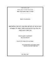 Hợp đồng chuyển nhượng quyền sử dụng đất vô hiệu từ thực tiễn giải quyết của Tòa án nhân dân tối cao (LV thạc sĩ)