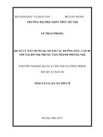 QUẢN LÝ XÂY DỰNG HẠ NGẦM CÁC ĐƯỜNG DÂY, CÁP ĐI NỔI TẠI ĐÔ THỊ TRUNG TÂM THÀNH PHỐ HÀ NỘI (tt)