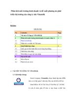 Phân tích môi trường kinh doanh và đề xuất phương án phát triển thị trường của công ty sữa vinamilk 