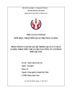 Phân tích và đánh giá hiệu quả hệ thống quản lý chất lượng theo iso tại công ty cổ phần Điện Quang