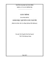 Giáo trình giáo dục quyền con người (dành cho sinh viên cao đẳng, đại học hệ chính quy) 