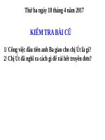 Tuần 31. Bầm ơi