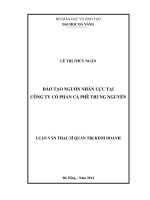 Đào tạo nguồn nhân lực tại công ty cổ phần cà phê Trung Nguyên.