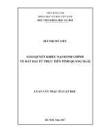 Giải quyết KNHC về đất đai từ thực tiễn tỉnh Quảng Ngãi (LV thạc sĩ)