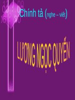 Tuần 2. Nghe-viết: Lương Ngọc Quyến