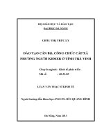 Đào tạo cán bộ, công chức cấp xã phường người Khmer ở tỉnh Trà Vinh