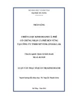 Chiến lược kinh doanh cà phê có chứng nhận cà phê bền vững tại công ty TNHH MTV xuất nhập khẩu 2-9 ĐắK LắK.