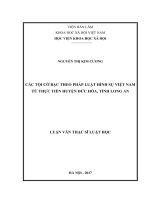 Các tội đánh bạc theo pháp luật hình sự Việt Nam từ thực tiễn huyện Đức Hòa, tỉnh Long An