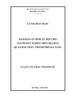 Đảm bảo an sinh xã hội cho người dân nghèo trên địa bàn Quận Hải Châu, Thành phố Đà Nẵng
