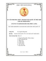 TƯ VẤN PHƯƠNG THỨC THANH TOÁN QUỐC TẾ PHÙ HỢP CHO DN NHẬP KHẨU:  CTCP SX VÀ KINH DOANH XNK PHÚC LONG